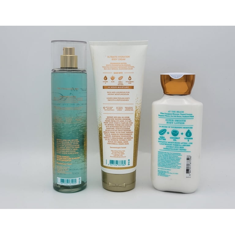 Bath & Body Works At the Beach Set of 3 Fragrance Mist 8 oz+ Body