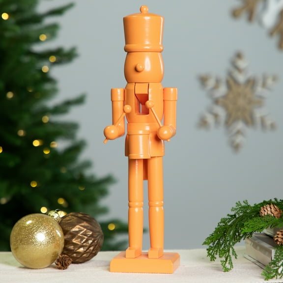 Northlight Drummer Soldier Nutcracker Christmas Figure - 15" - Orange