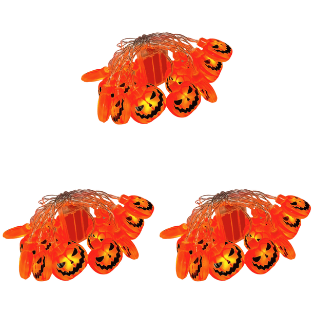 Guirnalda Luces LED para Halloween Lámpara Calabaza 1 5 M 10 Recuerdos Fiesta