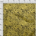 thumbnail image 3 of oneOone Velvet Yellow Fabric Moire Sewing Material Print Fabric By The Yard 58 Inch Wide, 3 of 4