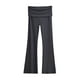 thumbnail image 3 of WILLBEST Pantalones de Yoga Acampanados de Cintura Alta para Mujer, Leggings Deportivos Casuales de Color Sólido con Borde Enrollado En La Cintura para Mayor Comodidad Y Realce. Grande, 3 of 3