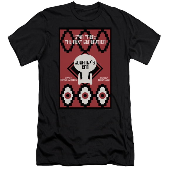 Star Trek Tng Season 7 Episode 20 Premium Canvas Adult Slim Fit 30/1 T-Shirt Black