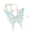 thumbnail image 2 of Alas de hada para adultos y niños, ligeras, accesorios para disfraz de Halloween, vestido elegante Blanco, 2 of 8