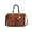 Cognac Black, variant on Julia Vegan Leather Color-Block Women’s Crossbody Satchel Handbag by Mia K. - Olive Mustard