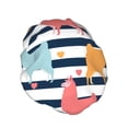 thumbnail image 2 of Easygdp Colorful Llama Shower Caps for Women, Double Waterproof Layers Shower Cap, Quick Drying Bath Hair Cap Reusable, 2 of 9