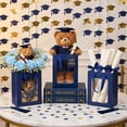 thumbnail image 4 of 36-Pack Kraft Gift Bags with Tissue Paper – 10 x 7 x 5 Inch Large Paper Gift Bags with Clear Window and Handles for Graduation, Wedding, Baby Shower, Birthday Party Favors, Blue, 4 of 8