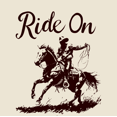 thumbnail image 2 of Cowboy "Ride On" Adult Natural Crew Neck Short Sleeve Tee-XL, 2 of 2