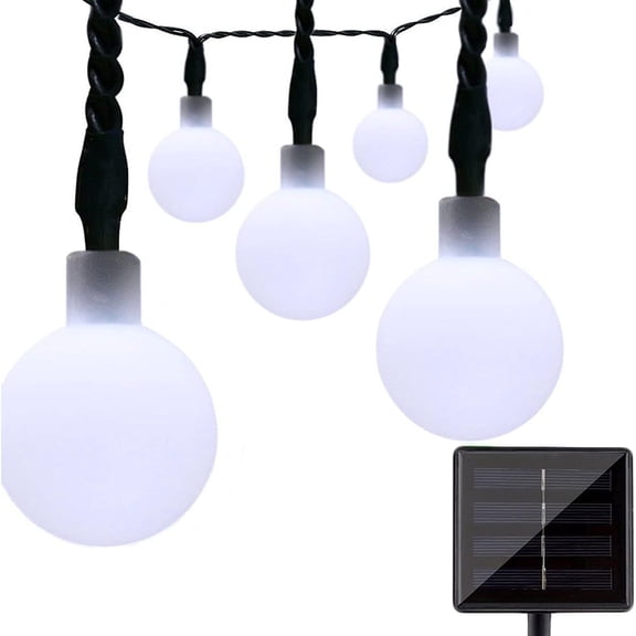 LINLIN Outdoor Garden Solar String Lights, 7M 50LED Solar Ball Grobe String Lights Soalr Outdoor Ball String Lights Waterproof with 8 Mode