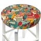 thumbnail image 3 of Balery Funny Owl Bird Fundas de asiento para taburete de bar redondo de tela de terciopelo ajustables que protegen de arañazos y manchas para sillas de 14 a 17 pulgadas.-12 inch, 3 of 7