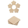 thumbnail image 1 of Múltiples formas MDF piezas de madera sin terminar en blanco placa artesanal 8 piezas, 1 of 9