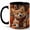 Black, variant on Cute Corgi Coffee Mug, Fall Pumpkin Dog Lover Autumn Design, 11 oz Ceramic Cup