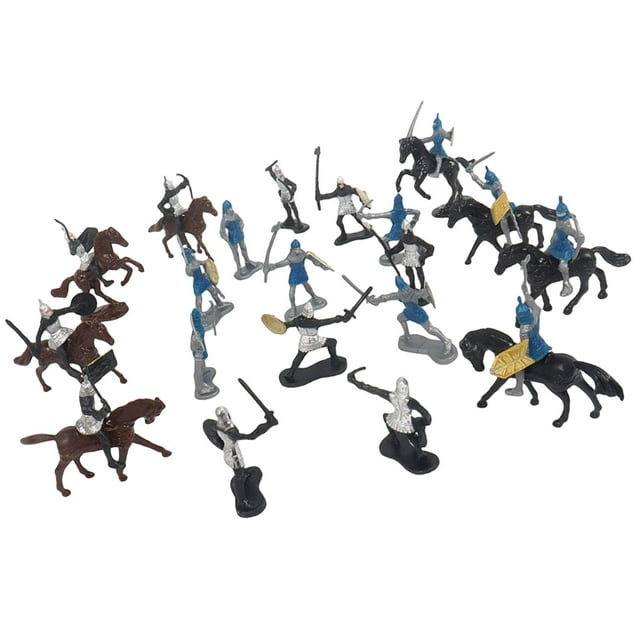 Esquirla 20Pcs Medieval Soldiers Figures Toy Learning Historical Warfare Men Figures