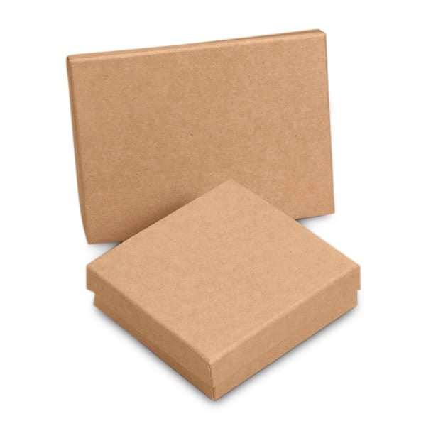 Beadaholique Kraft Brown Cardboard Jewelry Boxes 2.5 X 1.5 X 1 100 Pack