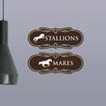 thumbnail image 3 of Designer Stallions and Mares, Restroom Signs, Set of 2 (Black) - Small, 3 of 5