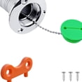 thumbnail image 4 of Llave de llenado de cubierta de barco, casquillo de nailon pulido a espejo de acero inoxidable 316, 38 mm/1,5" Verde, 4 of 5