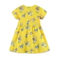 thumbnail image 2 of Bellafa 100% Cotton Cartoons Applique Jersey Dress For 2-7 Years Toddler Little Girls Summer Short Sleeve Flower Dresses 2T, 2 of 5