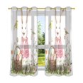 thumbnail image 6 of Yayeee Window Curtains Light Filtering 63"x42" Grommet Panel Pair Home Living Room Decor, Rabbit Bird, 6 of 7