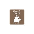 thumbnail image 1 of Central Coast Designs FARMTOTABLE-10BRZ 10 x 10 Po de la Ferme à la Table Script Coupe Laser Art Mural en Acier et 44; Bronze, 1 of 1