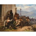 thumbnail image 2 of Alois Schönn 24x19 Black Ornate Framed Double Matted Museum Art Print Titled: Tyrolean Pilgrim, 2 of 5