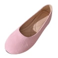thumbnail image 3 of Lenago Flat Dress Shoes for Women Low Shallow Heel Dress Shoes Slip-On Walking Shoes Round Toe Office Shopping Party Travel Pink Size-7, 3 of 7
