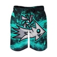 thumbnail image 2 of Geometry Dash Mens Board Shorts Quick Dry Swim Trunk Lightweight Soft Swimsuit Bathing Suit for Boys 3XL, 2 of 8