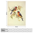 thumbnail image 4 of Creowell Birds Branch Leaves Throw Blanket for Couch Sofa Bed Office Travel Camping School Flannel Blanket Soft Plush Blankets for All Seasons Exquisite Gifts 40x50in, 4 of 6
