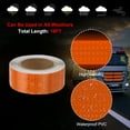 thumbnail image 3 of Uxcell Reflective Tape, Adhesive Trailer Reflector Tape Warning Safety Sticker High Visibility Night Reflector Orange 1 Inch x 16 Feet, 3 of 6