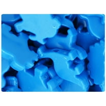 BeadTin True Blue Neon Bright 30-40mm Dinosaur Pony Beads (4oz)