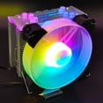thumbnail image 4 of Methold CPU Cooler cubierta luminosa 4 tubos de calor de cobre 4Pin 5V ARGB ventilador de refrigeración 1600 radiador TDP disipador de calor para i7 i5 Juegos de teclado y mouse para computadora, 4 of 6
