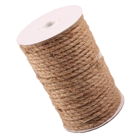 WEUVEB Braided Jute Cord Light Brown Natural Jute Twine for Crafts and Gardening