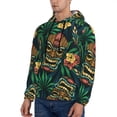 thumbnail image 3 of Fotbe Men's Hoodie with Tropical Tribe Mask Pattern - Kangaroo Pocket Pullover Hooded Sweatshirt, Perfect for Daily Wear, Travel, and Home-, 3 of 7
