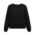 thumbnail image 4 of XIYON Womens Sweatshirts Elegant Crewneck Long Sleeve Sweatshirt Loose Pullover Top Relaxed Fit Fall Outfits, 4 of 5