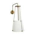 thumbnail image 4 of Jamie Young Co California 1-Light Metal & Linen Wall Sconce in Brass/Off White, 4 of 9