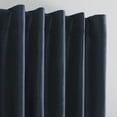 thumbnail image 3 of Sun Zero Evelina Faux Dupioni Silk Thermal Extreme 100% Blackout Back Tab Curtain Panel,50" X 84, Navy Blue, 3 of 9