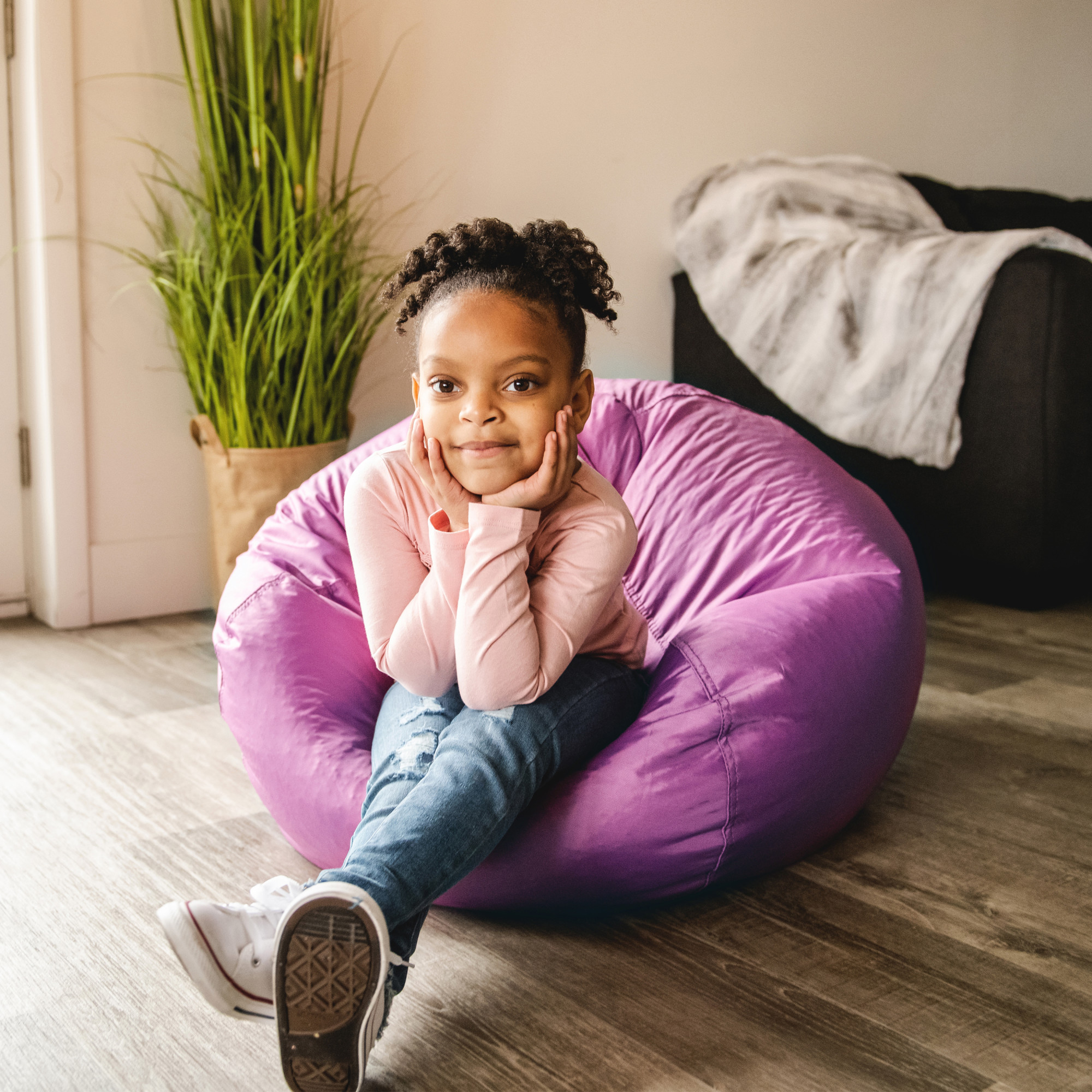 Big Joe Classic Kids Bean Bag Chair, Purple photo 4