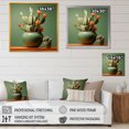 thumbnail image 4 of Designart "Green Stone Cactus Contrast" Cactus Floater Framed Canvas Art Print, 4 of 5