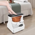 thumbnail image 4 of 3-Tier Portable Esthetician Trolley Cart, Black Salon Nail Foot Trolley Cart, 4 of 19