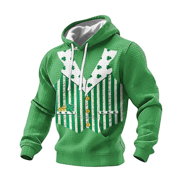 Sudaderas de Otoño para Mujeres Sudadera con Capucha de Ajuste Suelto Impresa para el Día de San Patricio, la Primavera Y el Invierno