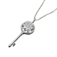 thumbnail image 1 of Colgante giratorio con forma de llave de la puerta de la felicidad para mujer, cadena con cierre de acero de titanio, sin deslustre, 1 of 5