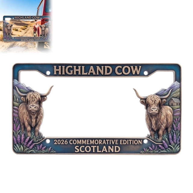 Ainf Cow Commemorative Edition License Plate Cow License Plate Animal Cows & License Plate Holder Metal Vehicles Standard For Front