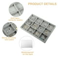 thumbnail image 4 of Unique Bargains 12 Grid Jewelry Tray Stackable Tray Showcase for Rings Earrings Necklace Bracelet Pendants Gray, 4 of 8