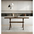 thumbnail image 2 of Home Design Oden Dining Table, Brown, Rectangular top, Split-top design, X-shaped base, Natural woodgrain finish, Rustic-modern style, Sturdy construction, Durable and stylish, 2 of 5