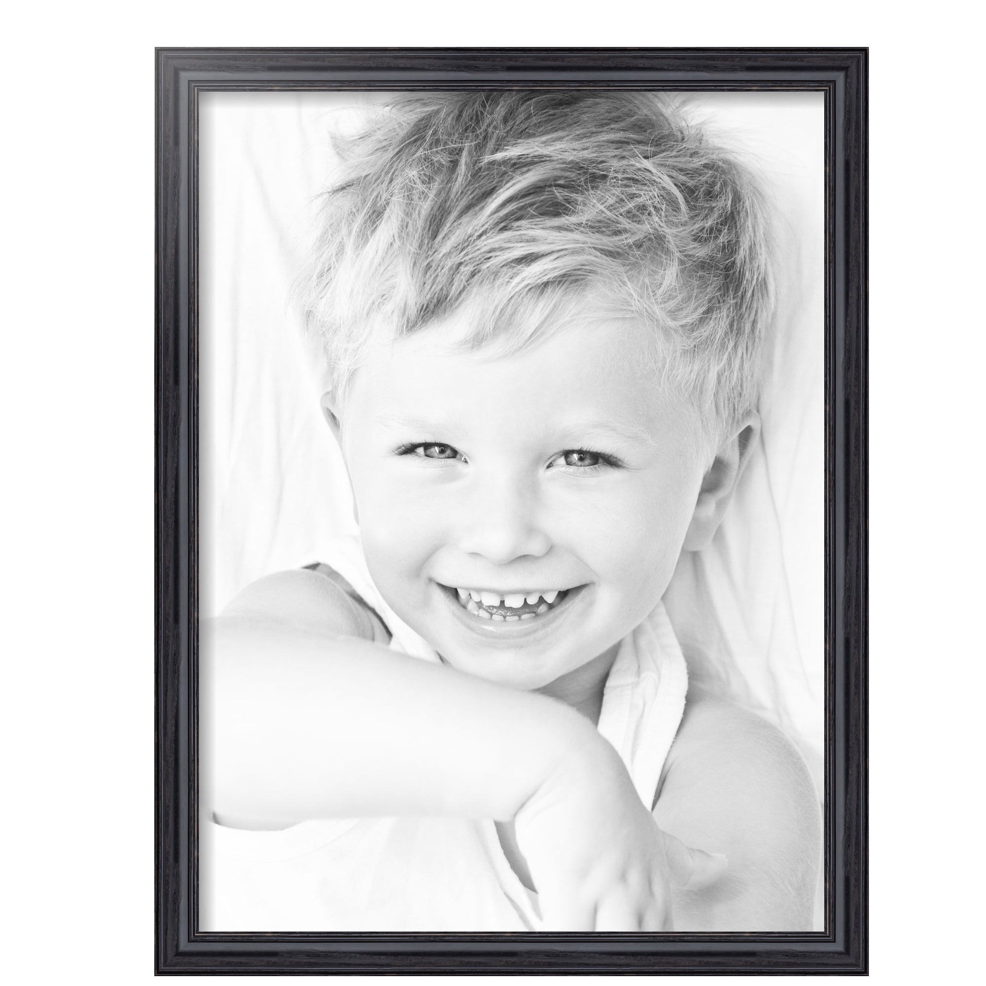 ArtToFrames 18" x 24" Galleria Noir Picture Frame, 18x24 inch Black MDF Poster Frame (WOM-4083), 2 Pack