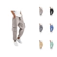 thumbnail image 1 of Cargo Pants for Men 2025 Drawstring Workout Running Sweatpants Joggers with Pockets Mens Casual Pants Trousers, 1 of 8
