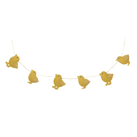 De Kulture Works Premium Wool Felt Easter Flying Chicks Garland Eco Friendly 48 Inche