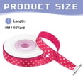 thumbnail image 2 of Grosgrain Ribbons 10 Yards 3/8 Inch Hot Pink Gold Dots Ribbon for Crafts Gift Wrapping Wedding, 2 of 7