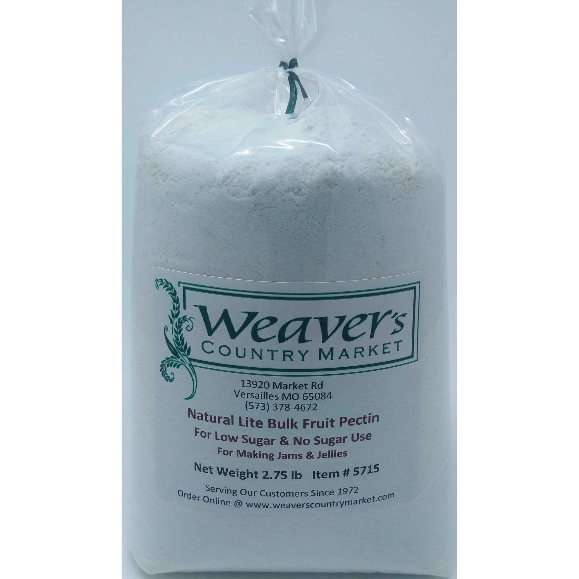 Weaver's Country Market All Natural Lite Bulk Fruit Pectin For Low and No Sugar Use (2.75 Pounds)