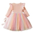 thumbnail image 5 of Zshosam Dresses for Girls Girls Dress Long Sleeve Casual Holiday Dress Size 3T 4T,(Pink 3-4 Years), 5 of 8