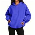 thumbnail image 6 of Hoodies for Women Oversized Trendy Fall Sweatshirt Pullover Fleece Long Sleeve Sweaters Winter Outfits Y2k Clothes Blue S, 6 of 6