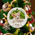 thumbnail image 5 of My First Christmas Ornament 2025, Dog Decor Gift, Customized Add Any Photo Ornament Gift for Dog Pet, Dog Lover Christmas Ornament Decor, Custom Puppy's 1st Xmas Ceramic Ornament with Name EiASef, 5 of 6